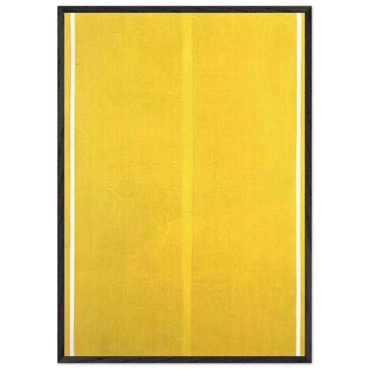 Yellow Painting - Barnett Newman 70x100 cm / 28x40 inches Framed Art Print – Black Wooden Frame