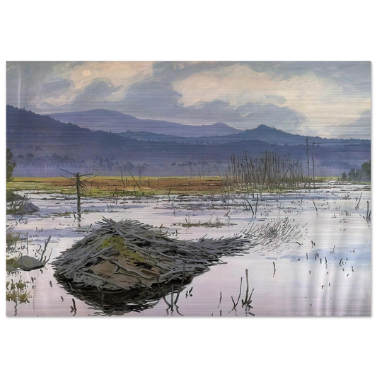 Beaver Pond - 1976 - Neil Welliver Brushed Aluminum Print - 70x100 cm / 28x40 inches | Neil Welliver Aluminum Print | Neil Welliver Prints
