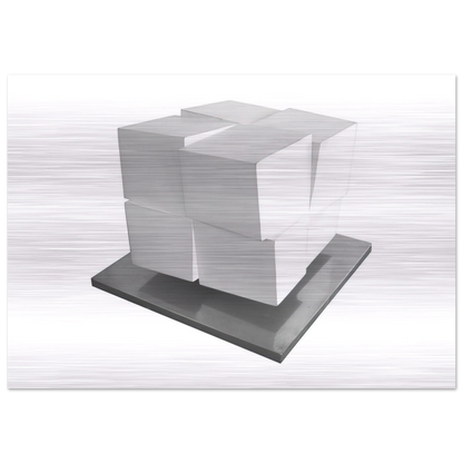 Split Cube - 1962 - Jeremy Moon Brushed Aluminum Print - 70x100 cm / 28x40 inches | Jeremy Moon Aluminum Print | Jeremy Moon Prints