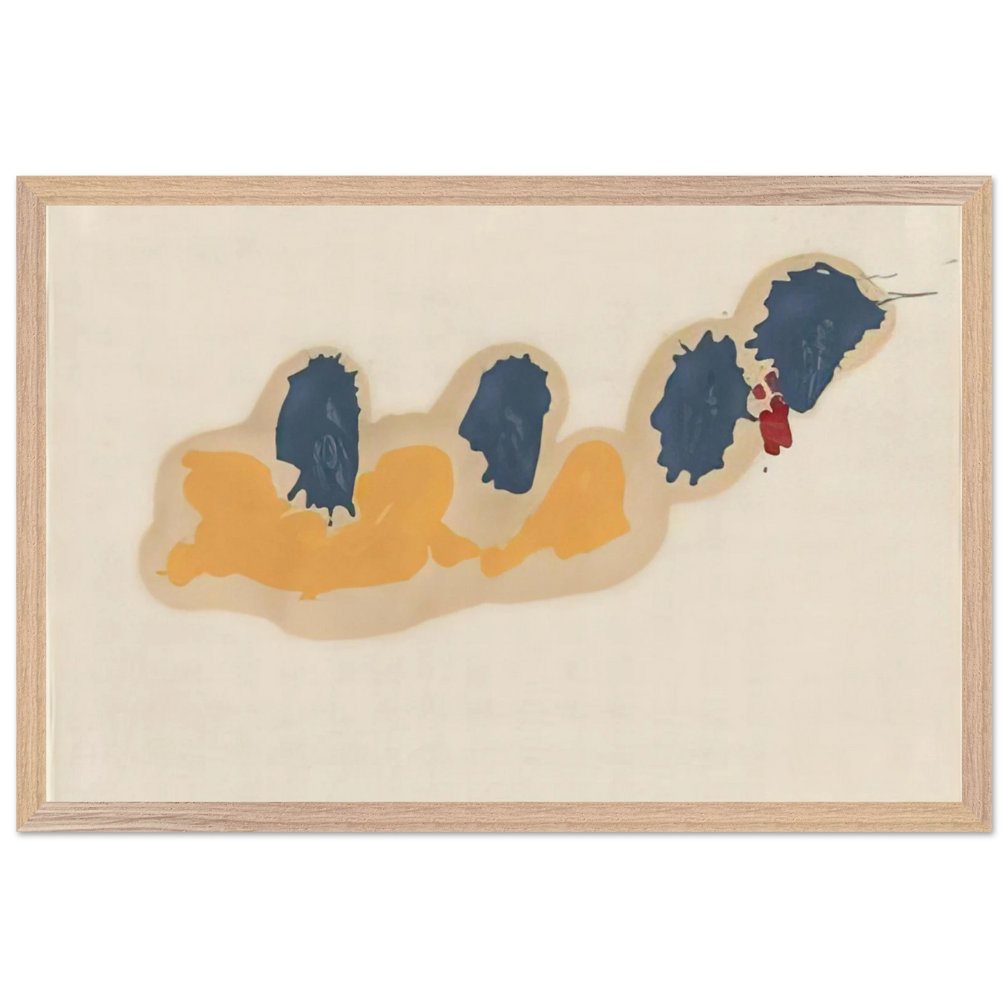 Helen Frankenthaler - April IV - 1960 Wall art - 20x25 cm / 8x10 inches - Premium Wooden Framed Poster With Fine Art Paper-canvas - Wood frame