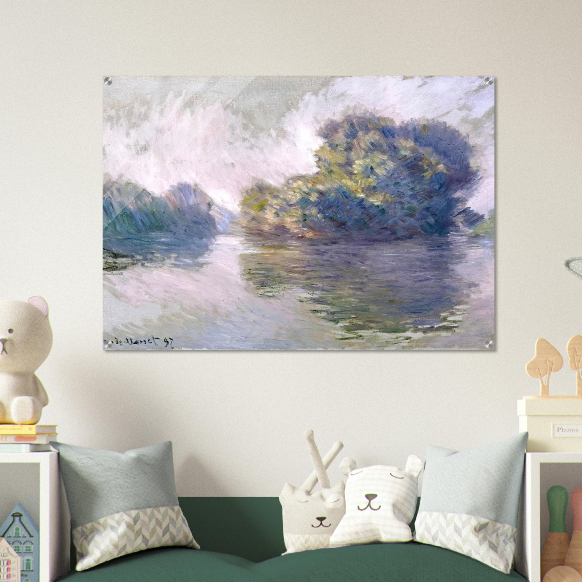 Islands at Port-Villez - claude monet Acrylic Print - 70x100 cm / 28x40″ inches