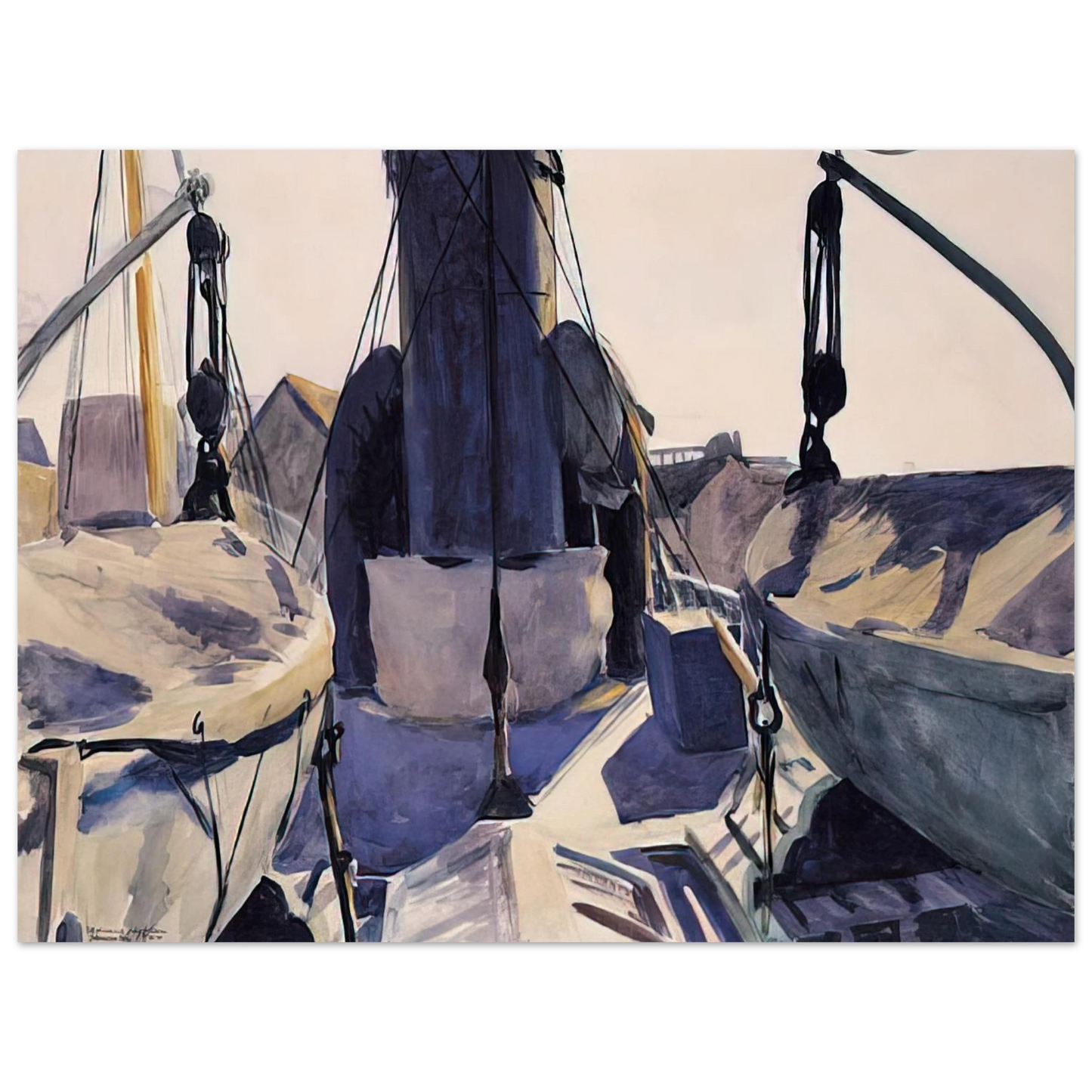 Edward Hopper - Funnel of Trawler Fine Art Poster