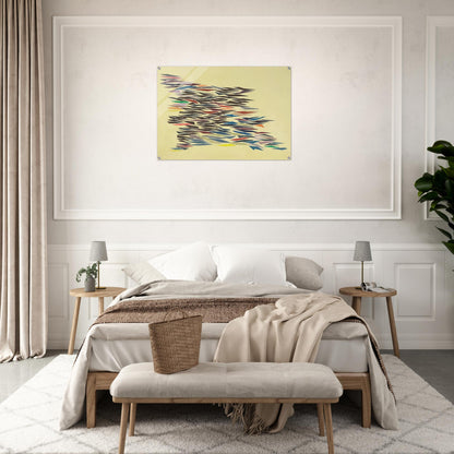 Colors with Yellow - Post-Painterly Abstraction - Robert Goodnough Acrylic Print - 70x100 cm / 28x40″ inches