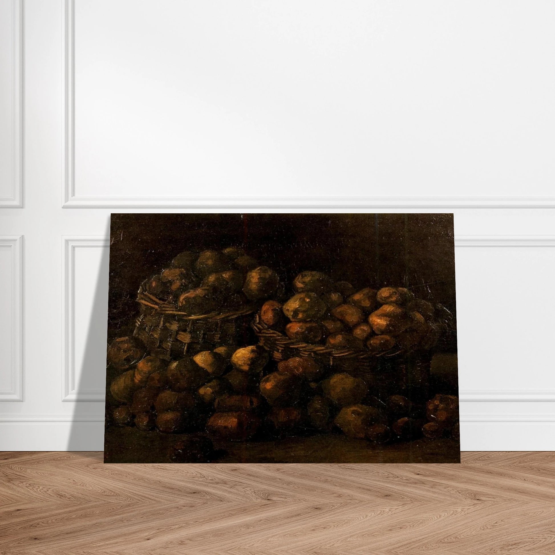 Baskets of Potatoes - Vincent van Gogh Brushed Aluminum Print - 70x100 cm / 28x40 inches | Vincent van Gogh Aluminum Print | Vincent van Gogh Prints