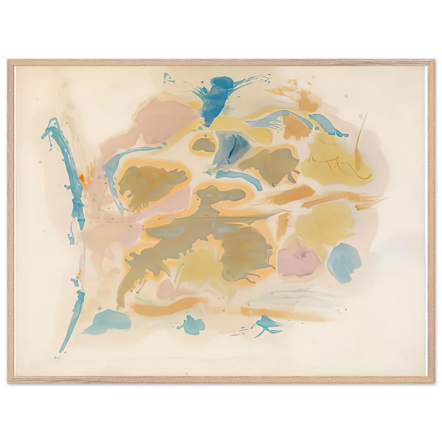 Helen Frankenthaler - Shatter, 1953- Wall Art - 21x29.7 cm / 8x12" - Premium Wooden Framed Poster With Fine Art Paper-canvas - White frame