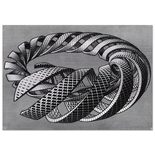SPIRALS - MC Escher Brushed Aluminum Print - 70x100 cm / 28x40 inches | MC Escher Aluminum Print | MC Escher Prints