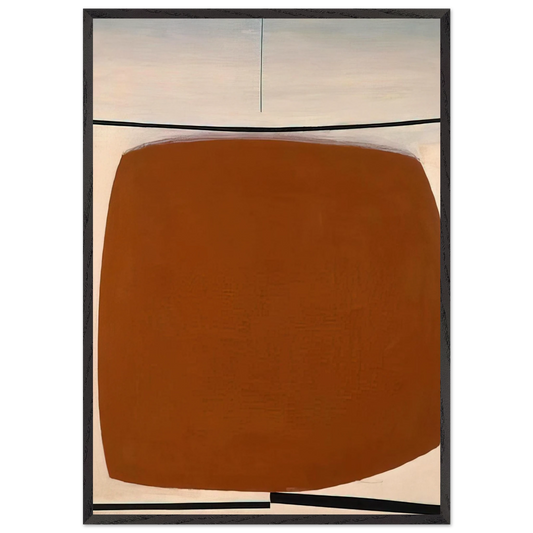 YELLOW ABSTRACT 1961 - Victor Pasmore 70x100 cm / 28x40 inches Framed Art Print – Black Wooden Frame