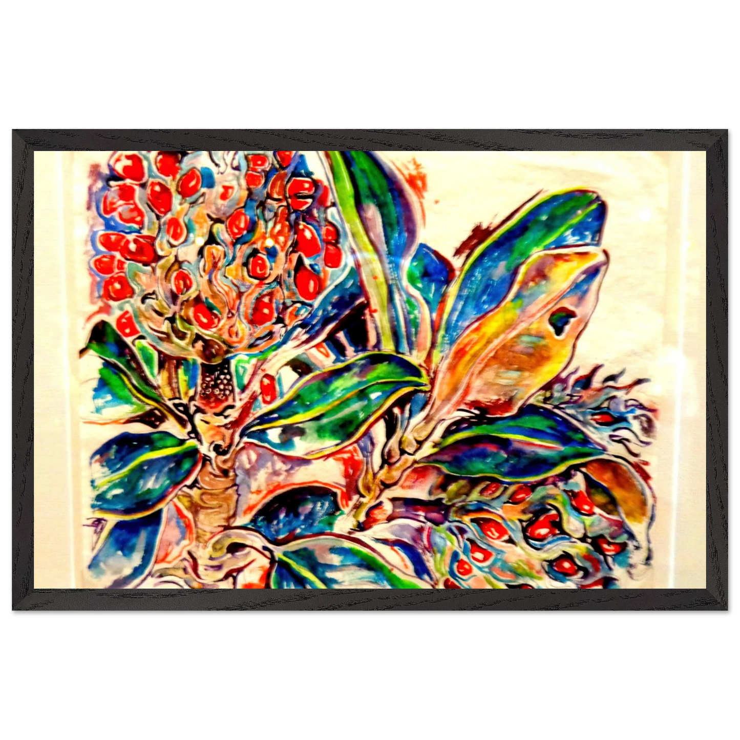 Walter Inglis Anderson - Walter Anderson Wall art - 27x35 cm / 11x14 inches - Premium Wooden Framed Poster With Fine Art Paper-canvas - Black frame