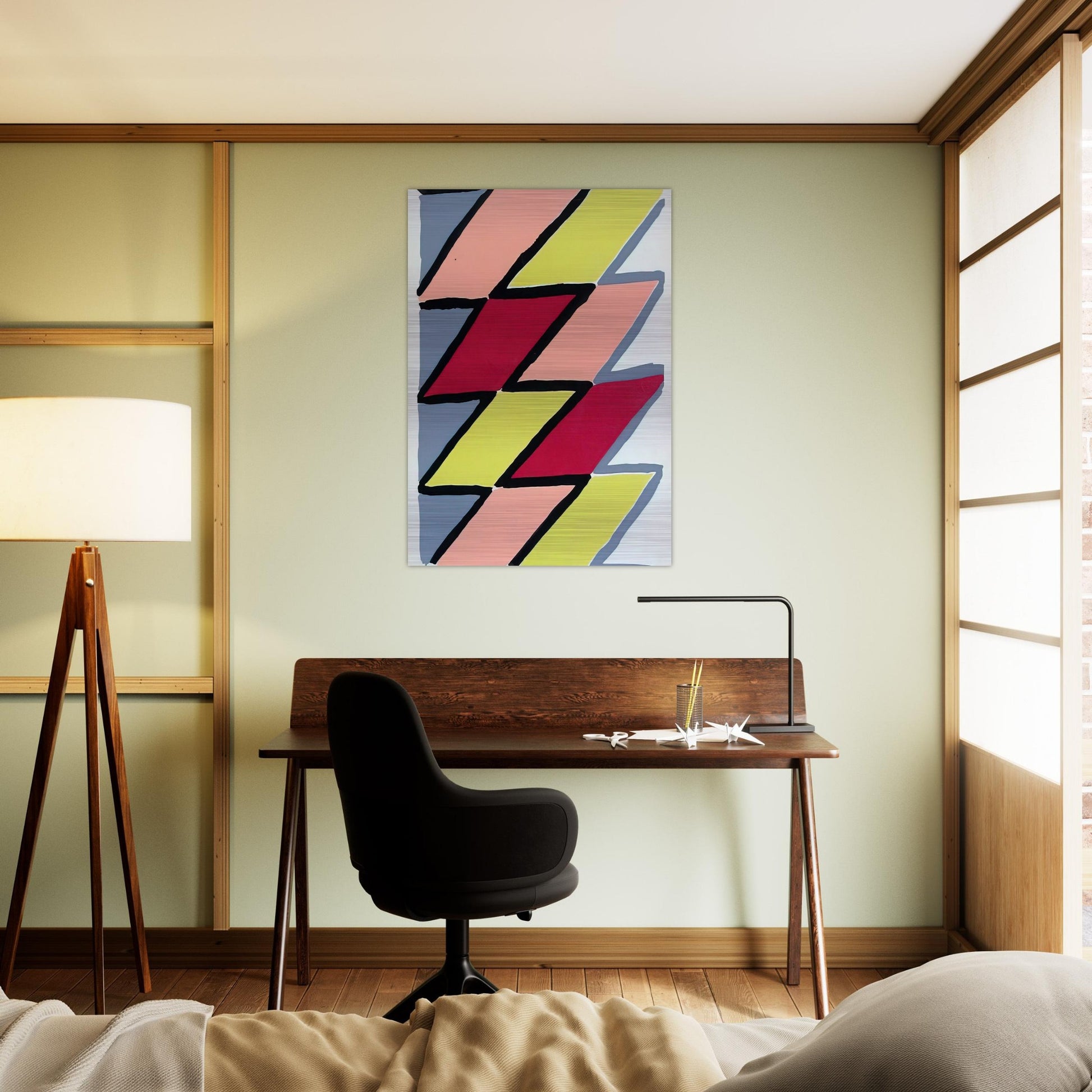 COMPOSITION 22 - Sonia Delaunay Brushed Aluminum Print - 70x100 cm / 28x40 inches | Sonia Delaunay Aluminum Print | Sonia Delaunay Prints