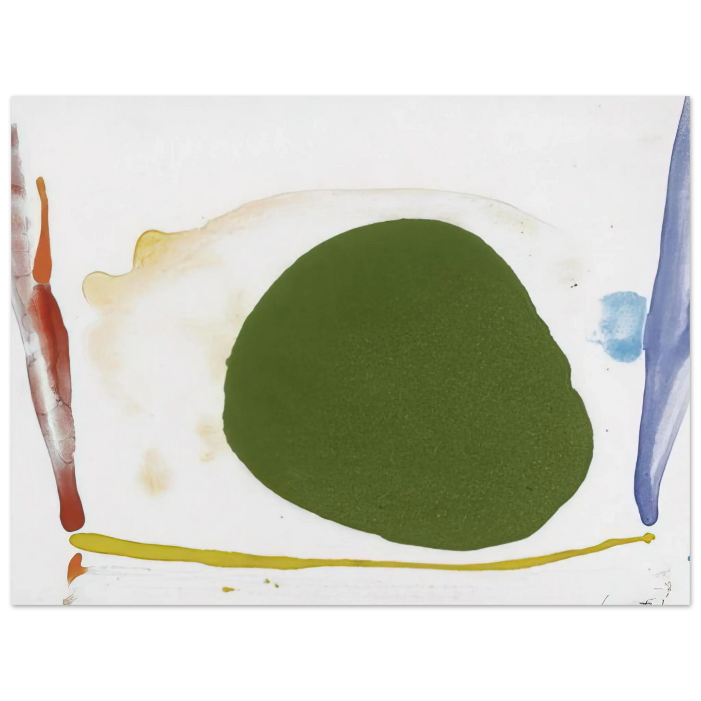 Helen Frankenthaler - Thanksgiving Day - 1973 Wall art - 13x18 cm / 5x7 Inches - Premium Wooden Framed Poster With Fine Art Paper - White frame