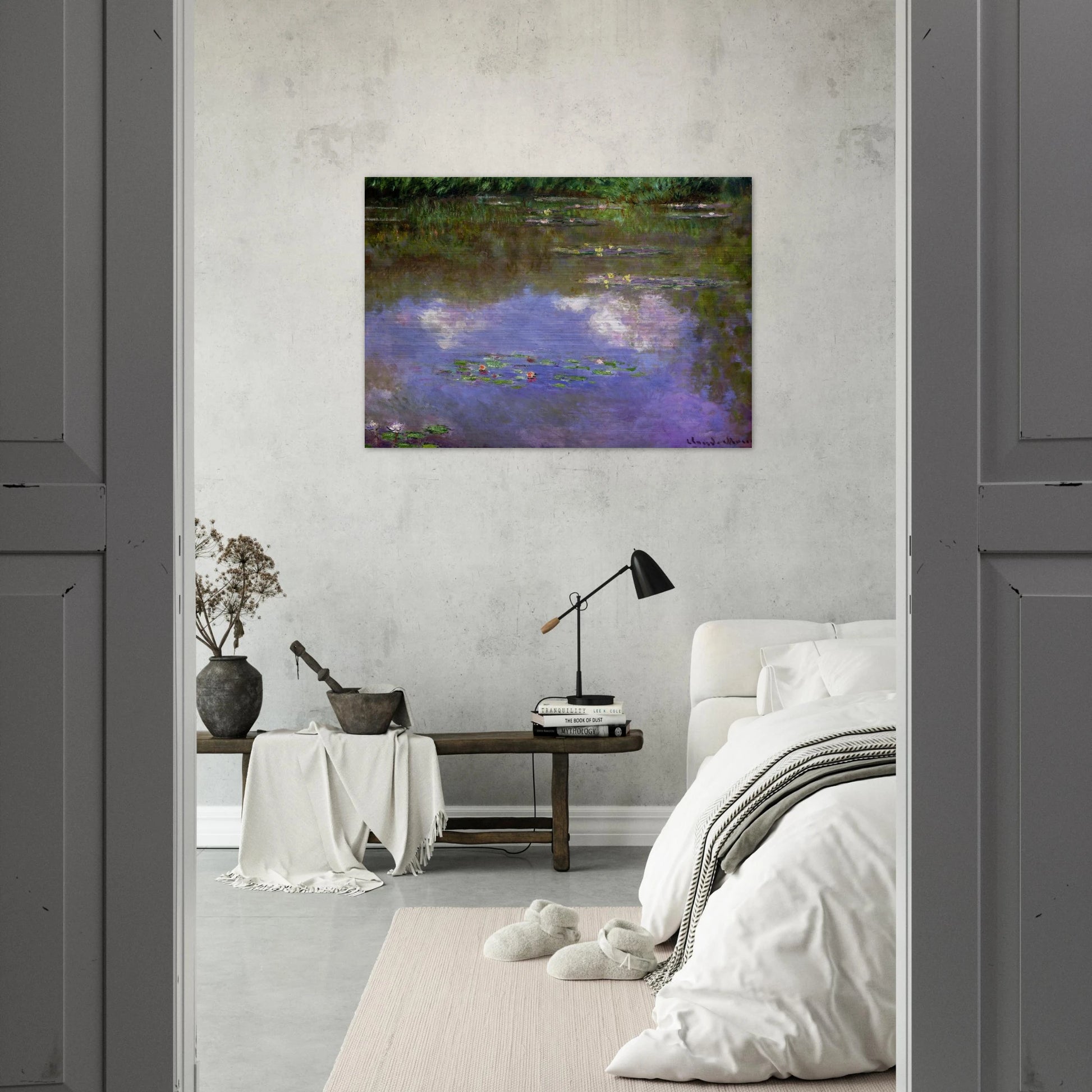 Water Lilies, The Clouds - claude monet Brushed Aluminum Print - 70x100 cm / 28x40 inches | claude monet Aluminum Print | claude monet Prints
