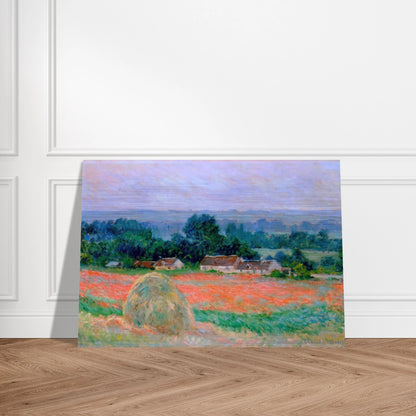 Haystack at Giverny - claude monet Brushed Aluminum Print - 70x100 cm / 28x40 inches | claude monet Aluminum Print | claude monet Prints