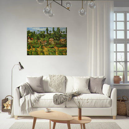 The Chateau de Medan - Paul Cézanne Brushed Aluminum Print - 70x100 cm / 28x40 inches | Paul Cézanne Aluminum Print | Paul Cézanne Prints