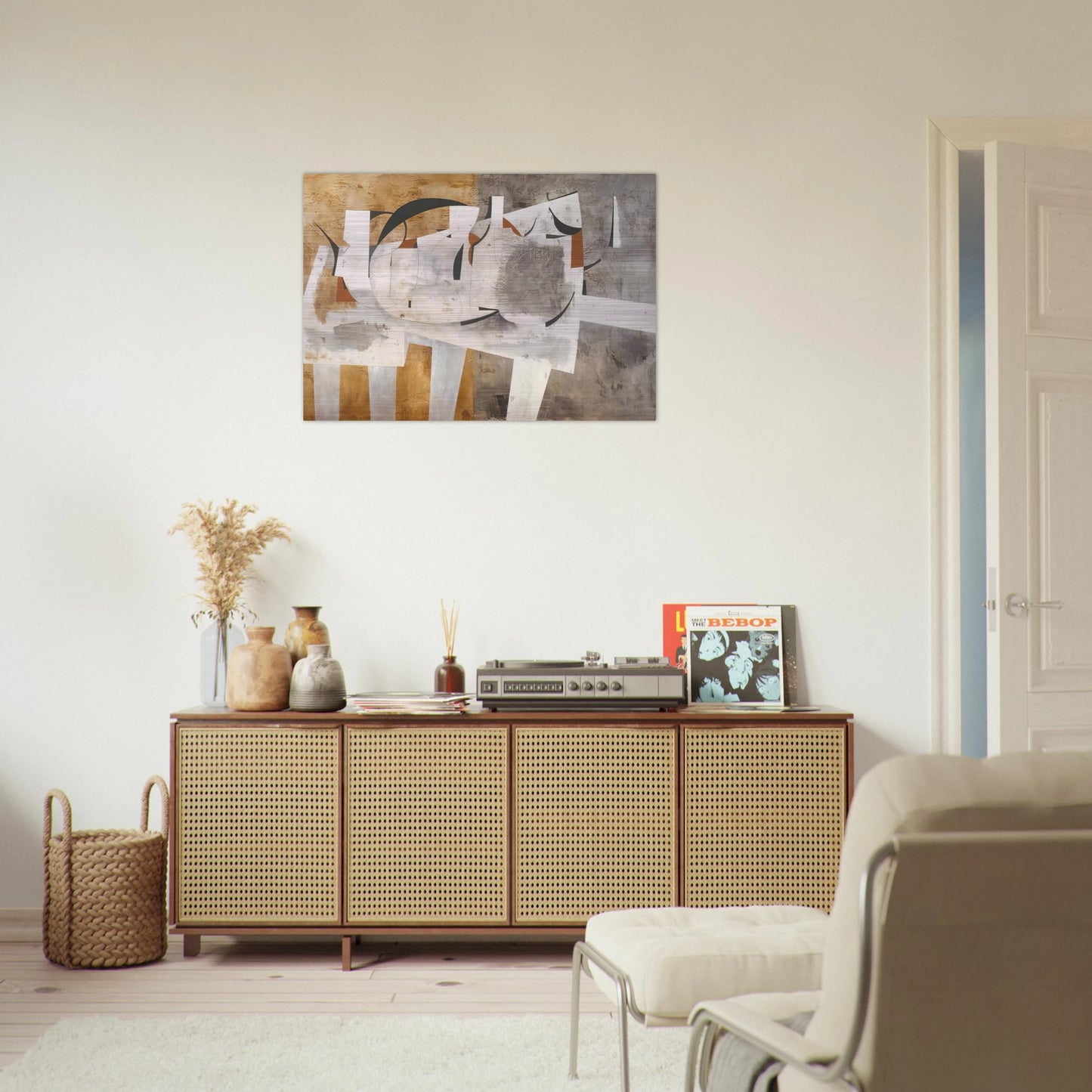 August 1956 Val d'Orcia - 1956 - Ben Nicholson Brushed Aluminum Print - 70x100 cm / 28x40 inches | Ben Nicholson Aluminum Print | Ben Nicholson Prints