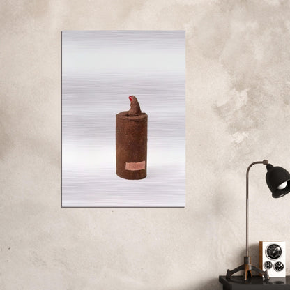 Tall Garden Gnome - 1969 - Dieter Roth Brushed Aluminum Print - 70x100 cm / 28x40 inches | Dieter Roth Aluminum Print | Dieter Roth Prints
