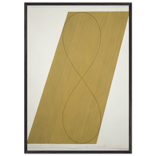 STUDY ATTIC SERIES VIII 1990 - Robert Mangold 70x100 cm / 28x40 inches Framed Art Print – Black Wooden Frame
