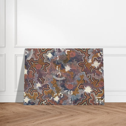 Ngarlu Red Hill - 1990 - Clifford Possum Tjapaltjarri Brushed Aluminum Print - 70x100 cm / 28x40 inches | Clifford Possum Tjapaltjarri Aluminum Print | Clifford Possum Tjapaltjarri Prints