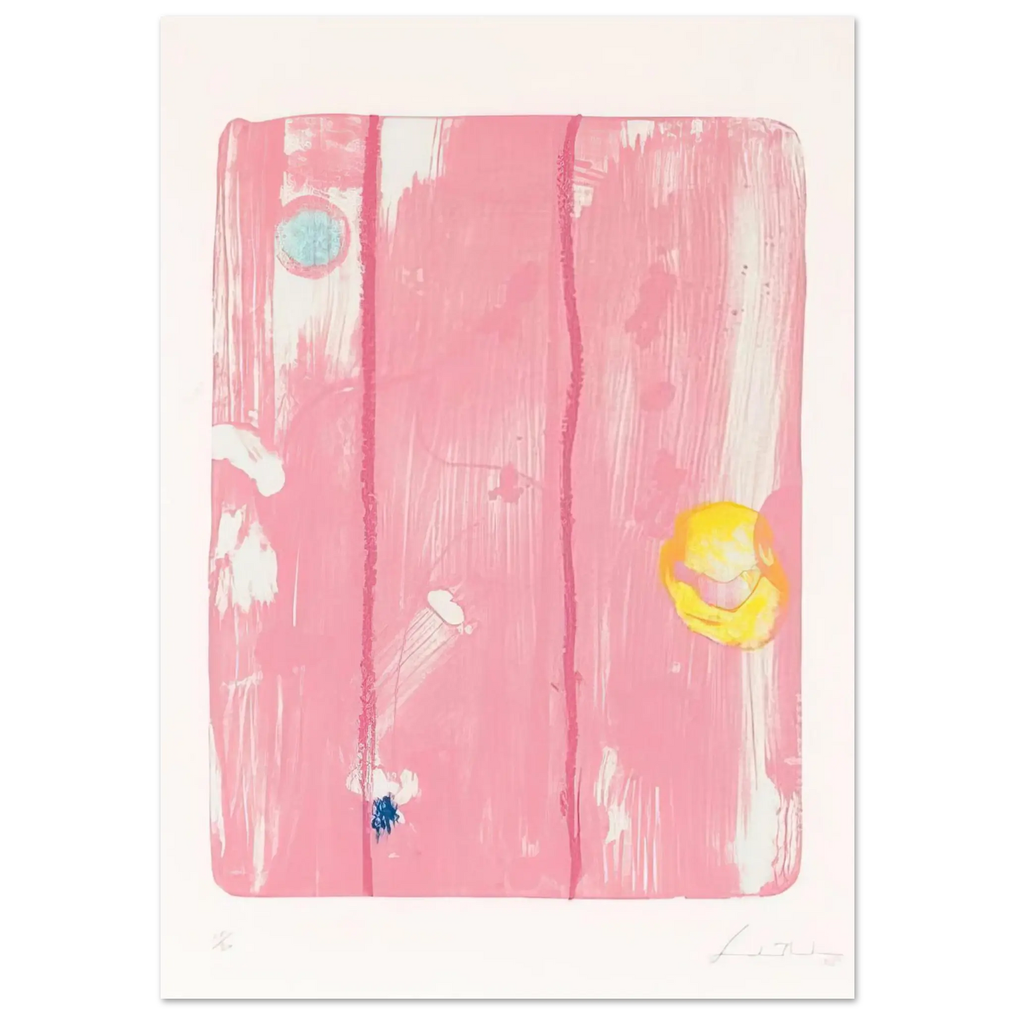 Helen Frankenthaler - Reflections VIII - 1995 Wall art - 50x70 cm / 20x28 Inches - Premium Wooden Framed Poster With Fine Art Paper - Wood frame