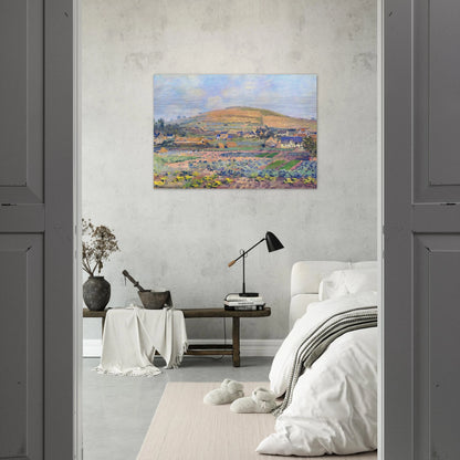 The Mount Riboudet in Rouen at Spring - claude monet Brushed Aluminum Print - 70x100 cm / 28x40 inches | claude monet Aluminum Print | claude monet Prints