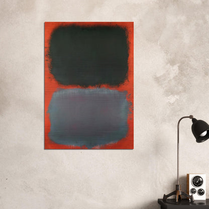 Untitled Gray, Gray on Red - 1968 - Mark Rothko Brushed Aluminum Print - 70x100 cm / 28x40 inches | Mark Rothko Aluminum Print | Mark Rothko Prints