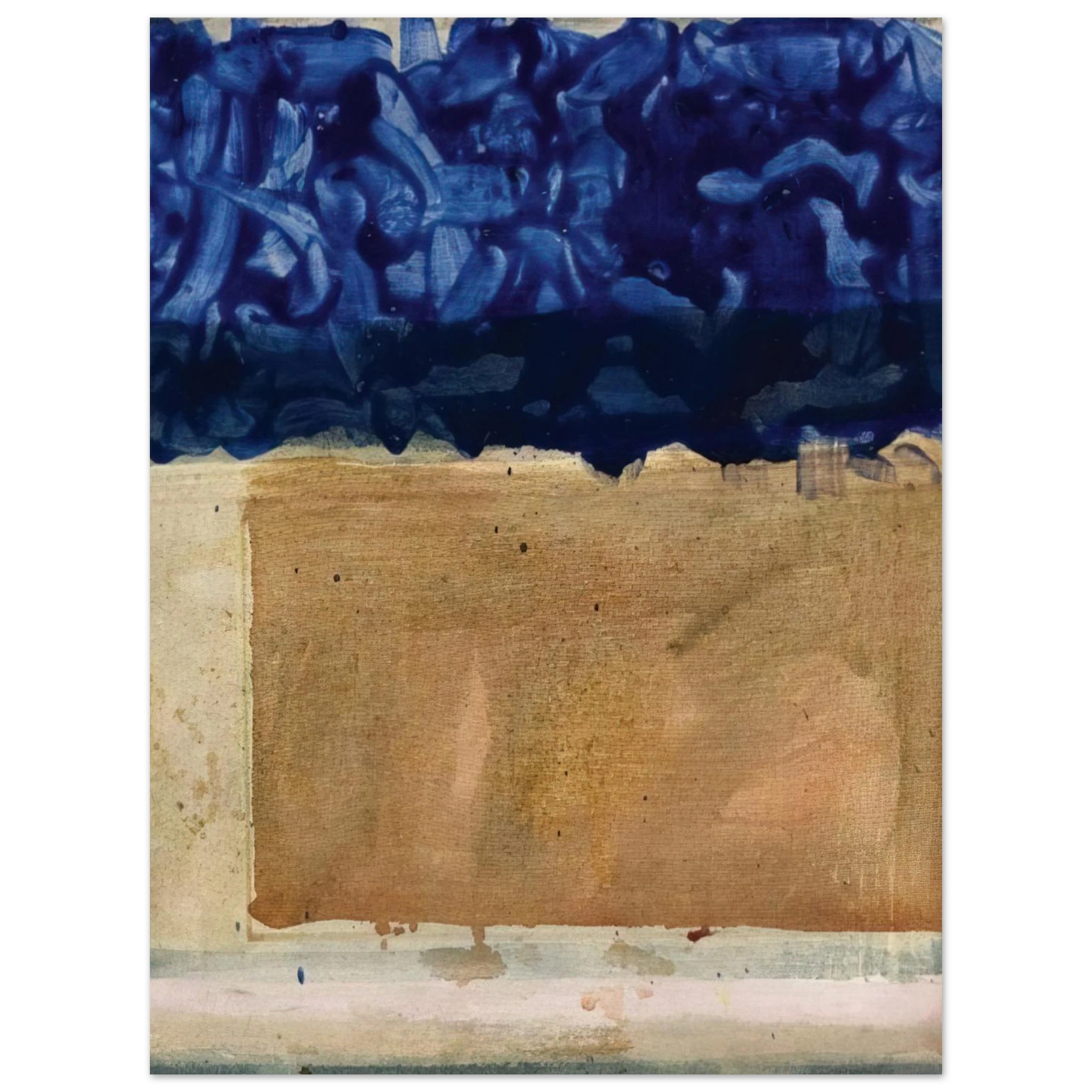 Helen Frankenthaler - Shoreline - 1952 Wall art - 28x43  cm / XL (11x17 inches) - Fine Art Poster-canvas - -