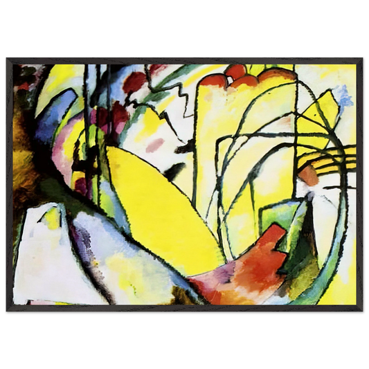 IMPROVISATION 10 1910 - Wassily Kandinsky 70x100 cm / 28x40 inches Framed Art Print – Black Wooden Frame
