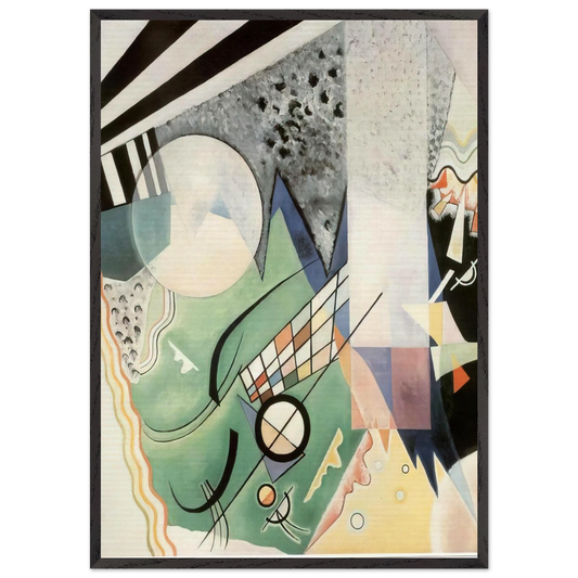 GREEN COMPOSITION 1923 - Wassily Kandinsky 70x100 cm / 28x40 inches Framed Art Print – Black Wooden Frame