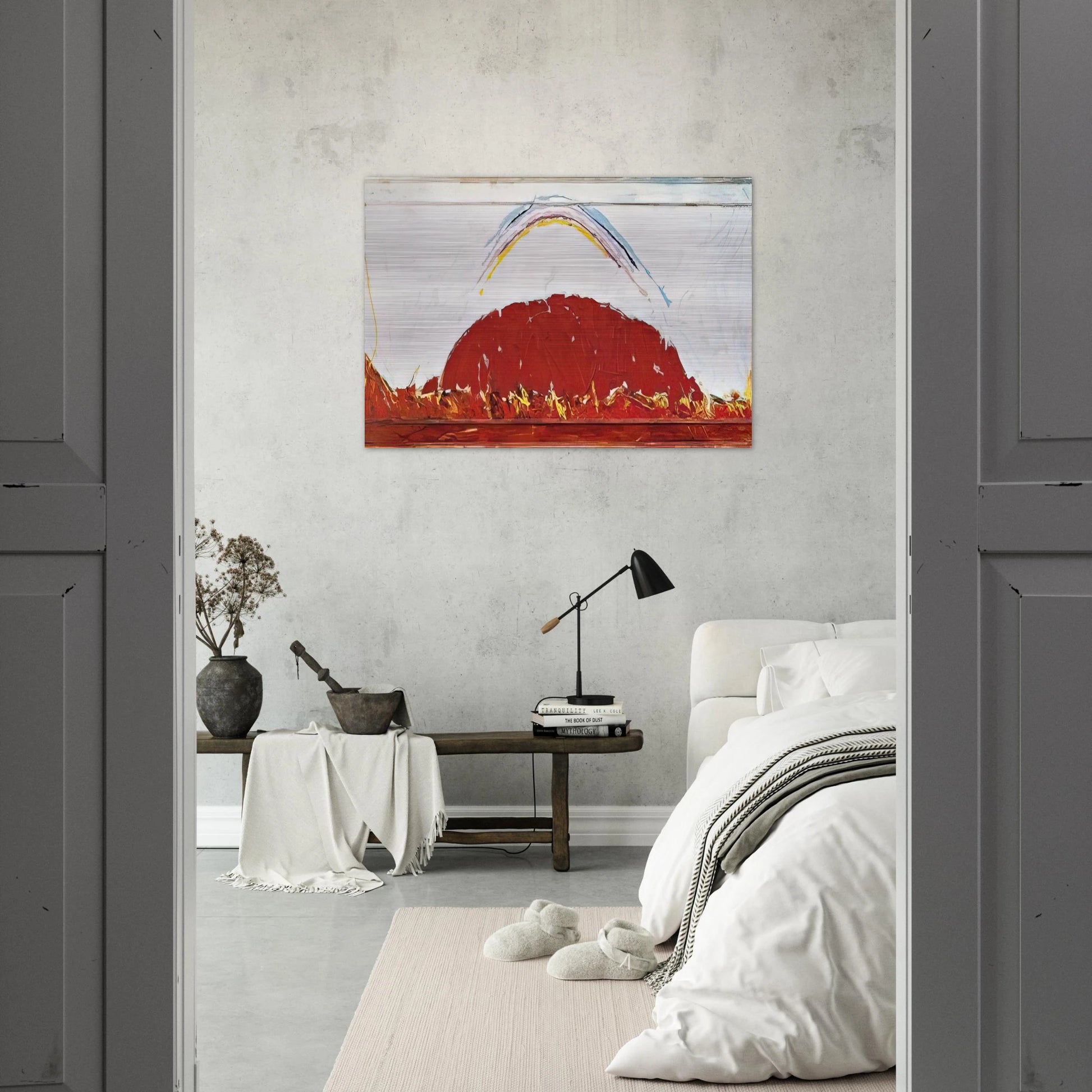 Paesaggio in Australia - 1984 - Mario Schifano Brushed Aluminum Print - 70x100 cm / 28x40 inches | Mario Schifano Aluminum Print | Mario Schifano Prints