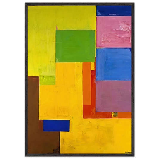 Veluti in Speculum - Hans Hofmann 70x100 cm / 28x40 inches Framed Art Print – Black Wooden Frame
