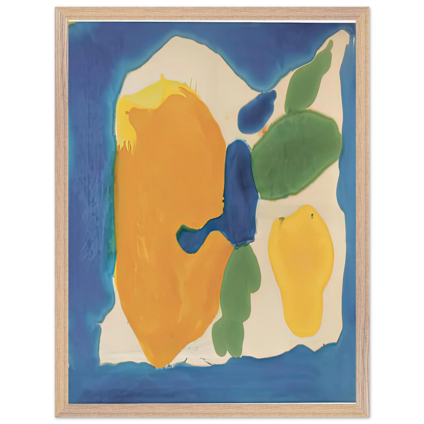 Helen Frankenthaler - Provincetown Window, 1963-64- Wall Art - 21x29.7 cm / 8x12" - Premium Wooden Framed Poster With Fine Art Paper-canvas - Black frame