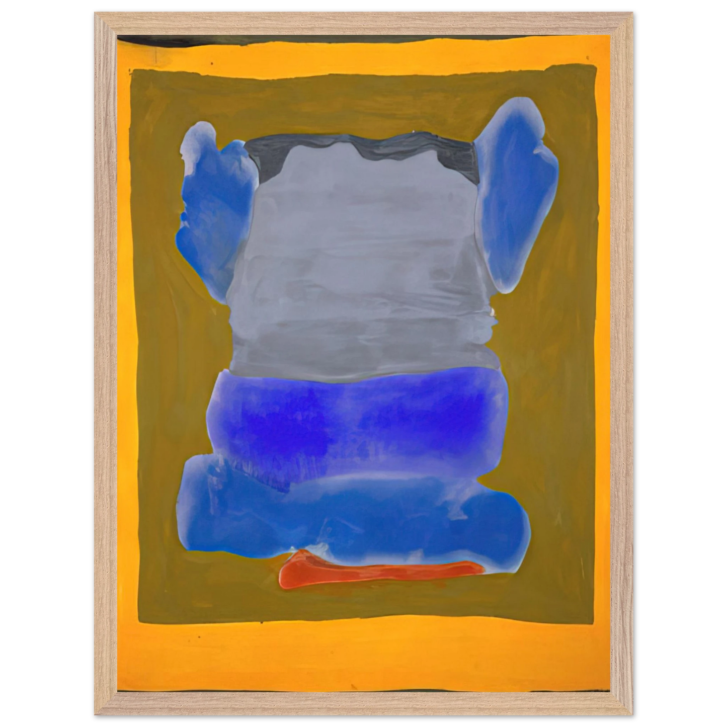 Helen Frankenthaler - Buddha s Court - 1964 Wall art - 45x60 cm / 18x24 inches - Premium Wooden Framed Poster With Fine Art Paper-canvas - Wood frame