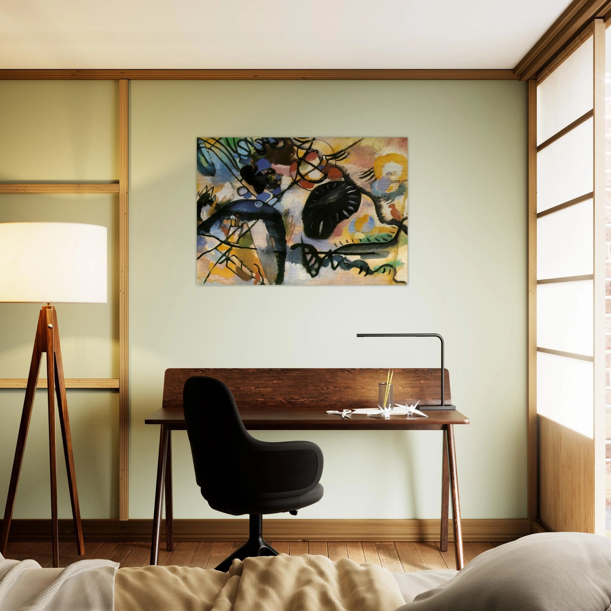 BLACK SPOT 1912 - Wassily Kandinsky Brushed Aluminum Print - 70x100 cm / 28x40 inches | Wassily Kandinsky Aluminum Print | Wassily Kandinsky Prints
