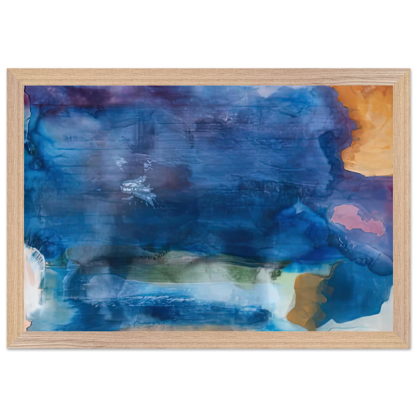 Helen Frankenthaler - Riverhead, 1963-64- Wall Art - 30x40 cm / 12x16 inches - Premium Wooden Framed Poster With Fine Art Paper-canvas - Wood frame