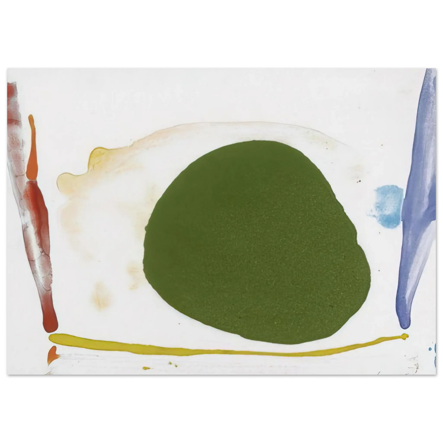 Helen Frankenthaler - Thanksgiving Day - 1973 Wall art - 70x100 cm / 28x40 Inches - Premium Wooden Framed Poster With Fine Art Paper - Black frame