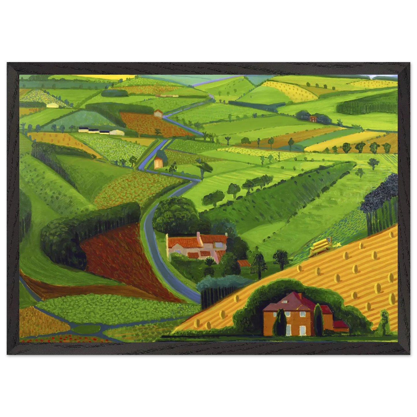 David Hockney - David Hockney Wall art - 15x20 cm / 6x8 Inches - Premium Wooden Framed Poster With Fine Art Paper - Wood frame
