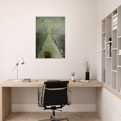 THE PATH OF ENIGMAS FIRST VERSION - Salvador Dali Brushed Aluminum Print - 70x100 cm / 28x40 inches | Salvador Dali Aluminum Print | Salvador Dali Prints