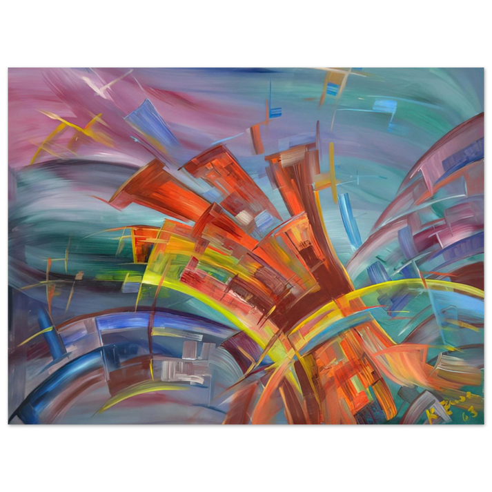 Konrad Zuse - Explosion and Dynamics  75x100 cm / 30x40inches Fine Art Poster