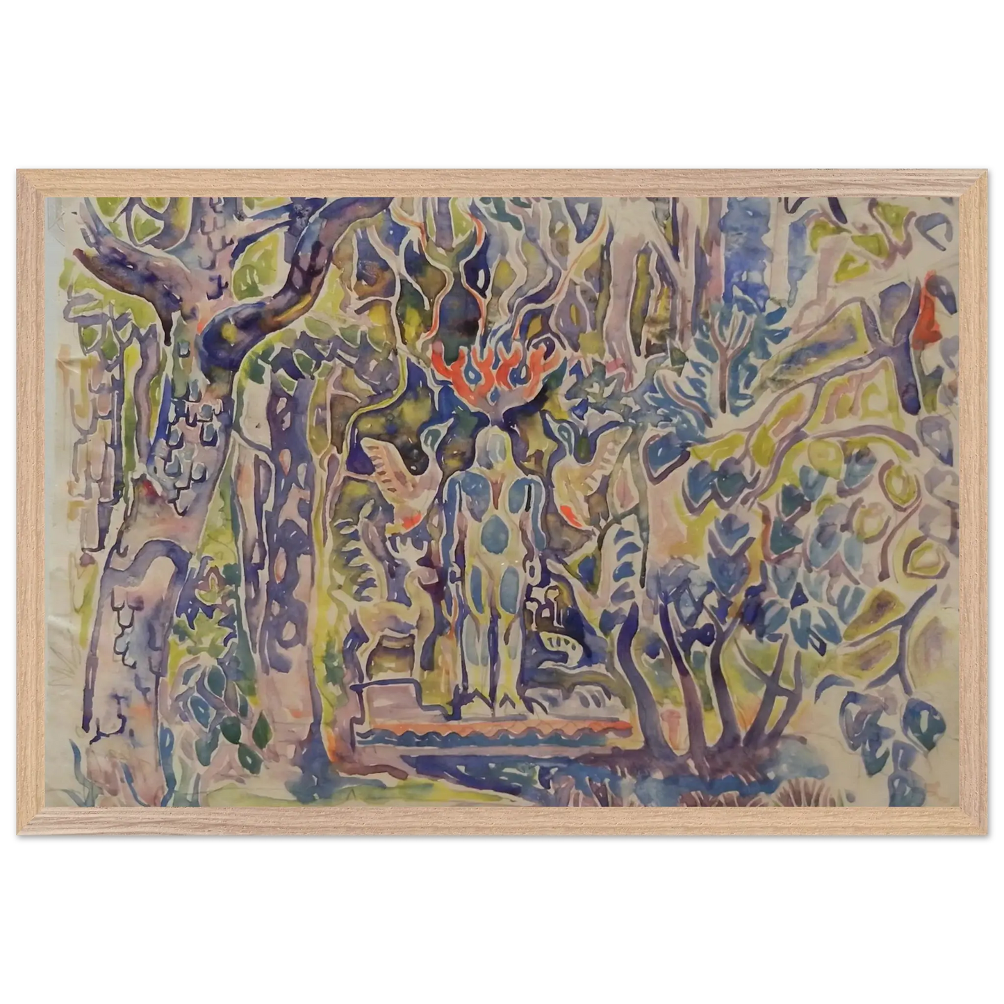 Walter Inglis Anderson - Walter Anderson Wall art - 15x20 cm / 6x8 Inches - Premium Wooden Framed Poster With Fine Art Paper - White frame
