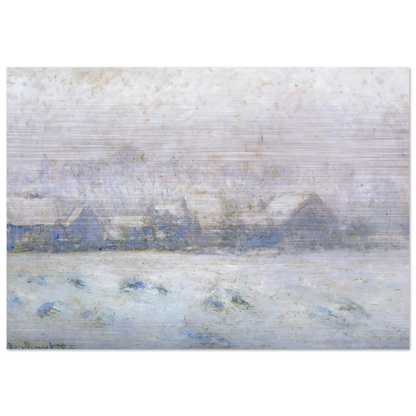 Snow Effect, Giverny - claude monet Brushed Aluminum Print - 70x100 cm / 28x40 inches | claude monet Aluminum Print | claude monet Prints