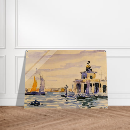 La Dogana - Henri-Edmond Cross Acrylic Print - 70x100 cm / 28x40″ inches