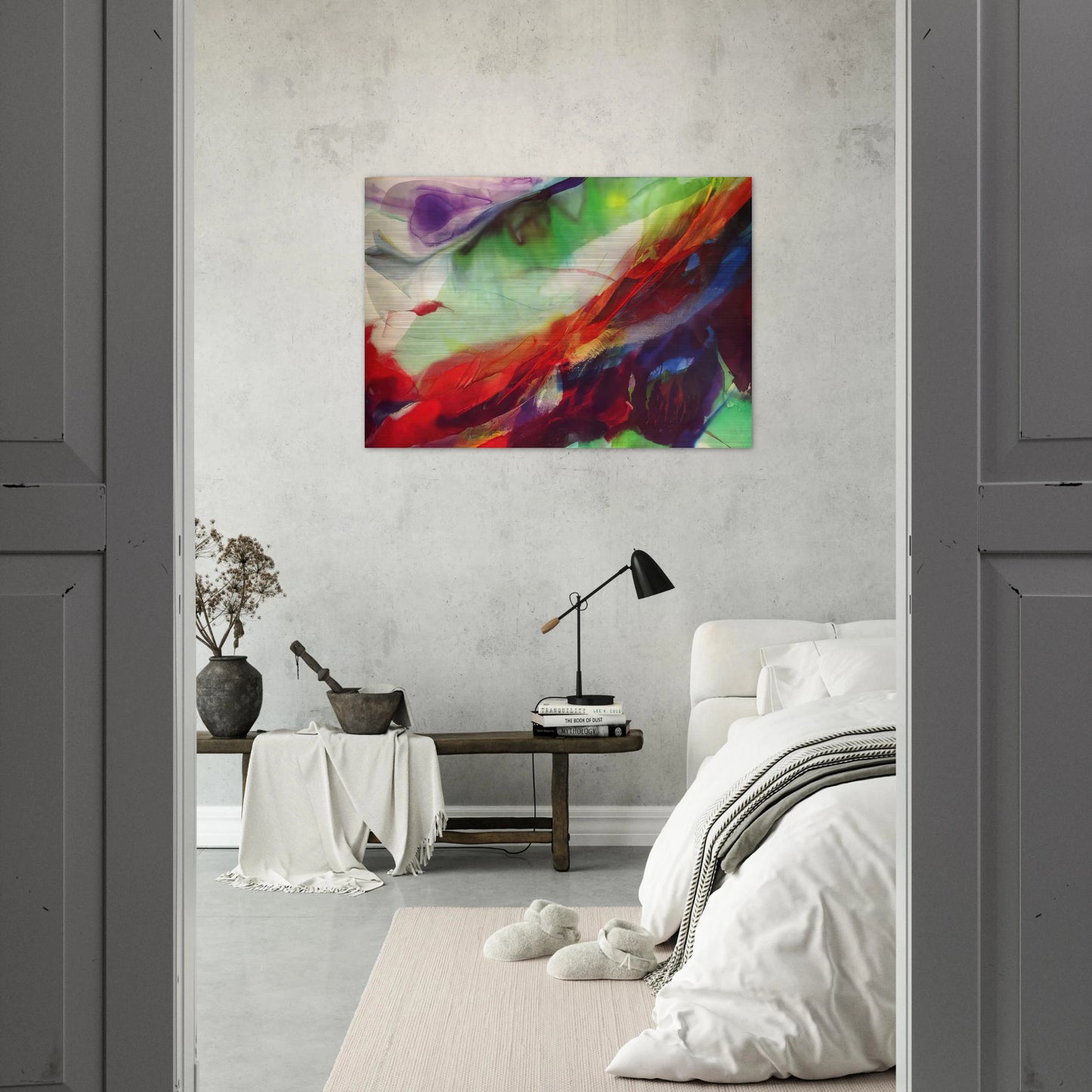 Phenomena Sun over the Hour Glass - 1966 - Paul Jenkins Brushed Aluminum Print - 70x100 cm / 28x40 inches | Paul Jenkins Aluminum Print | Paul Jenkins Prints