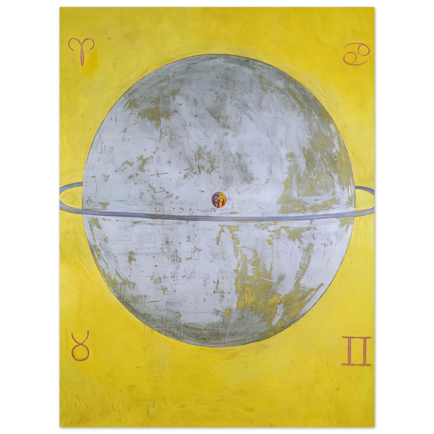 Hilma af Klint - THE DOVE NR 12 1915 Wall art - 21x29.7 cm / 8x12" - Premium Wooden Framed Poster With Fine Art Paper-canvas - Black frame