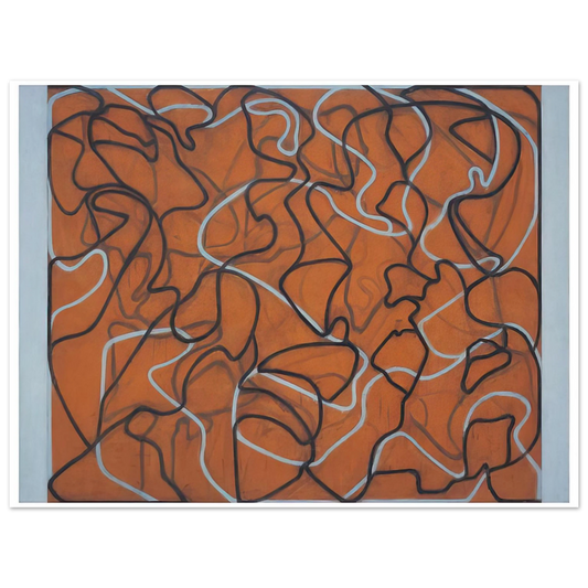 Brice Marden - Red Ground Letter - 2010  75x100 cm / 30x40inches Fine Art Poster