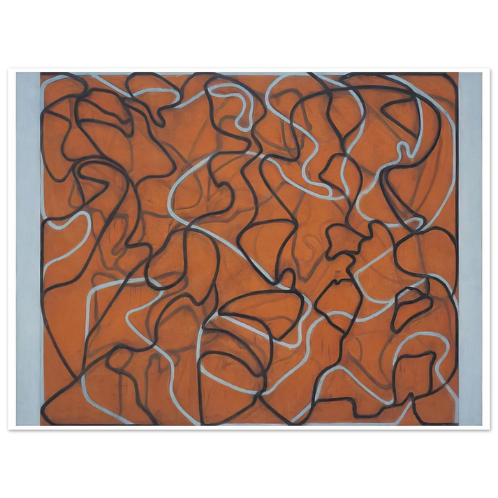 Brice Marden - Red Ground Letter - 2010  75x100 cm / 30x40inches Fine Art Poster