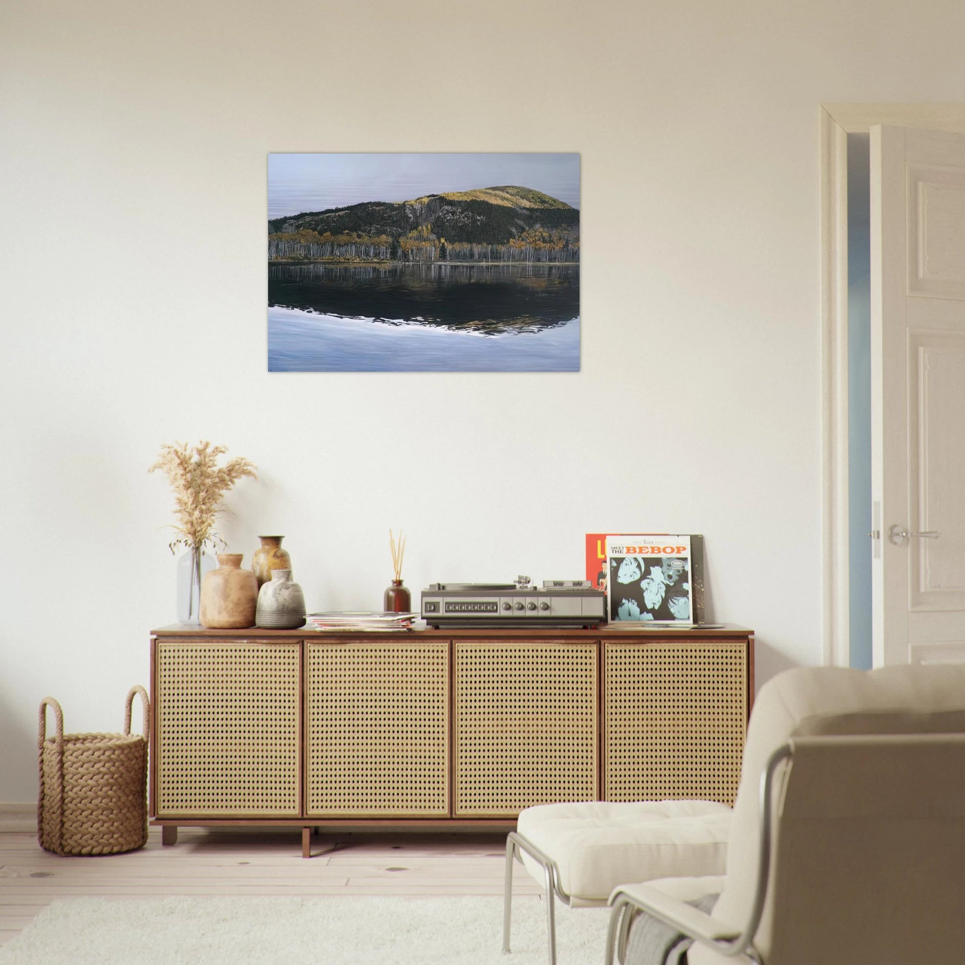 BEAVER DAM POND ACADIA NATIONAL PARK 2009 - Richard Estes Brushed Aluminum Print - 70x100 cm / 28x40 inches | Richard Estes Aluminum Print | Richard Estes Prints