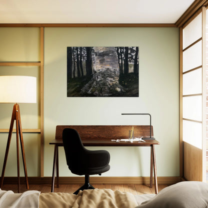BIRCH IN A FOREST - Gustav Klimt Brushed Aluminum Print - 70x100 cm / 28x40 inches | Gustav Klimt Aluminum Print | Gustav Klimt Prints