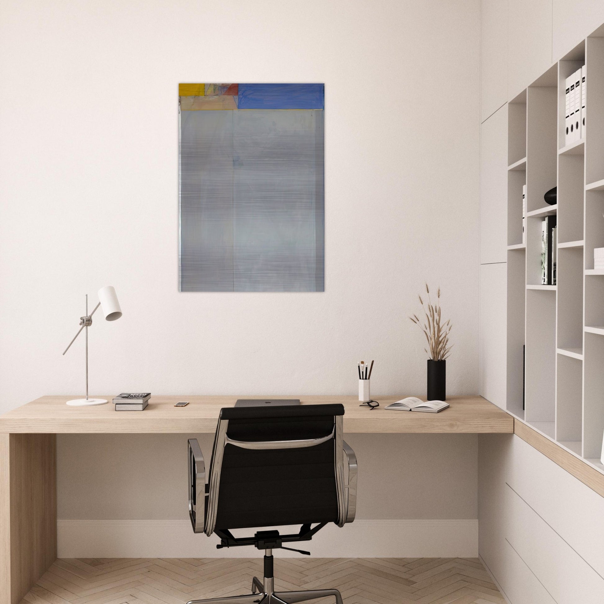 Ocean Park #49 - Richard Diebenkorn Brushed Aluminum Print - 70x100 cm / 28x40 inches | Richard Diebenkorn Aluminum Print | Richard Diebenkorn Prints