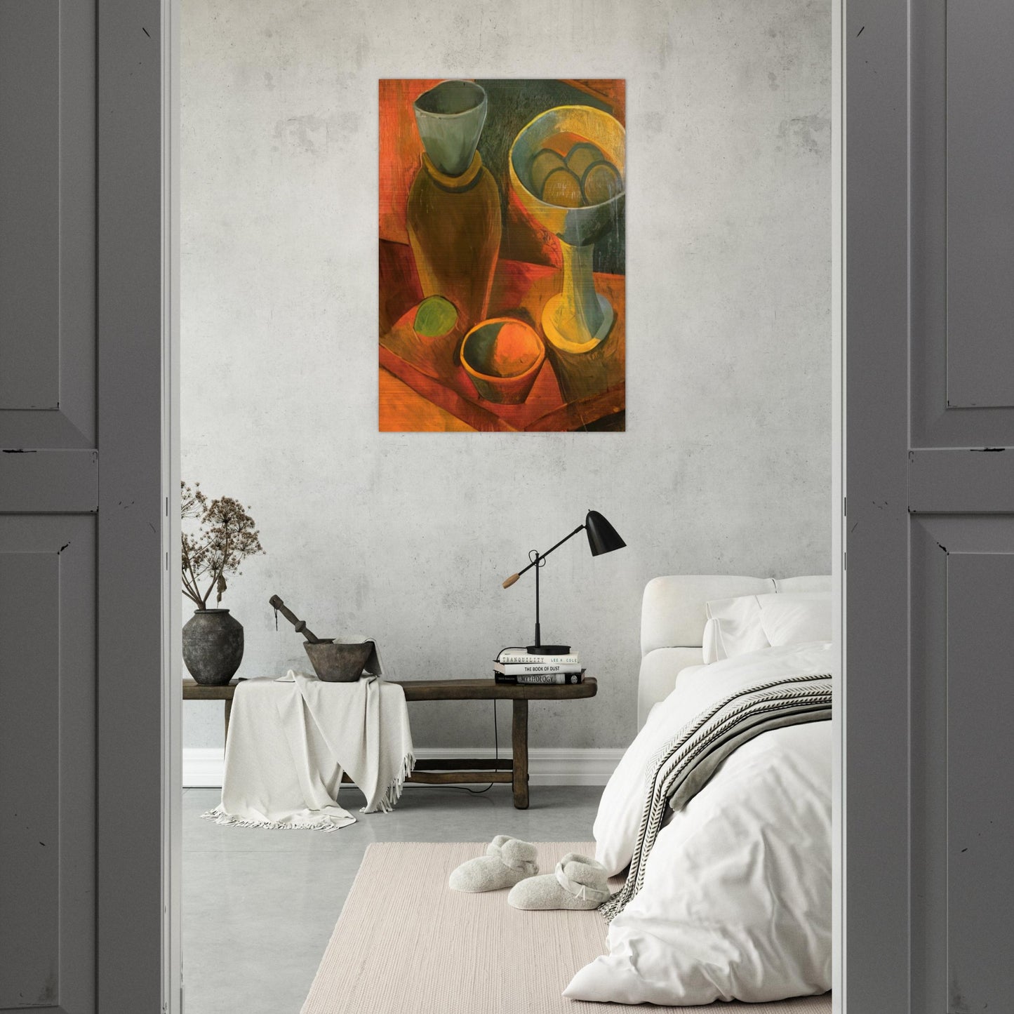 Jug and fruit dish - Pablo Picasso Brushed Aluminum Print - 70x100 cm / 28x40 inches | Pablo Picasso Aluminum Print | Pablo Picasso Prints