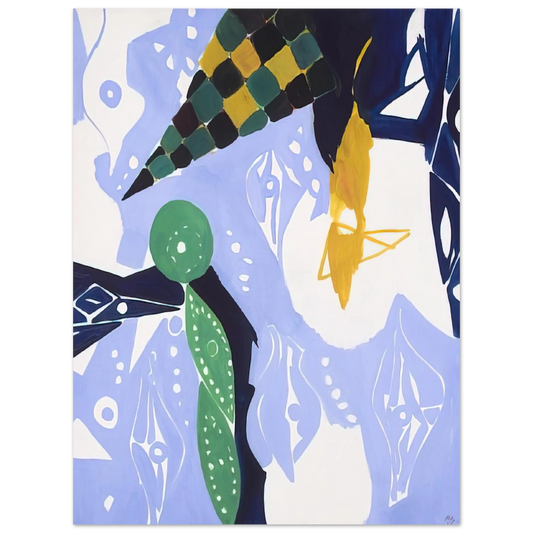 Ernst Wilhelm Nay - Blue Diaphan - 1965  75x100 cm / 30x40inches Fine Art Poster