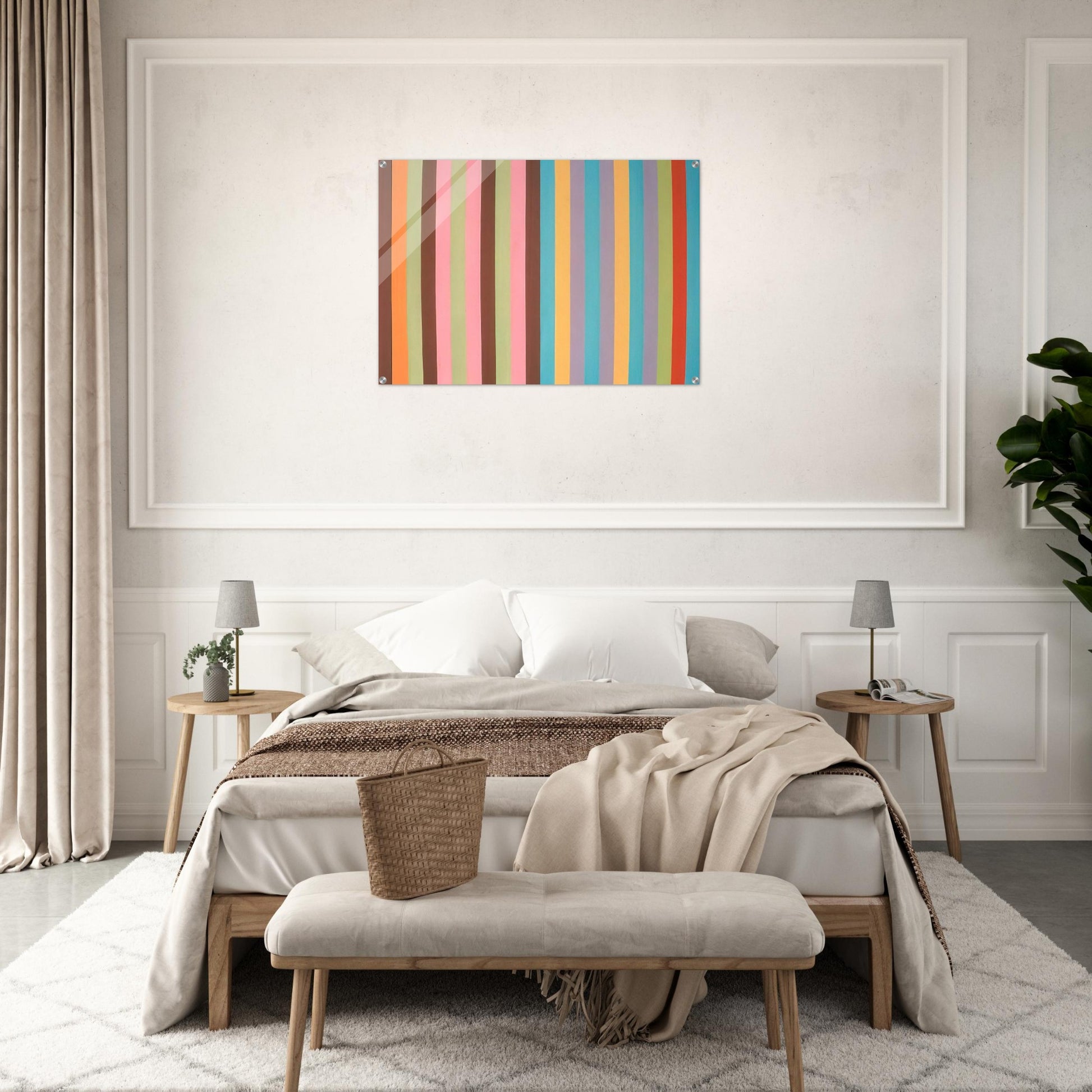 Boudoir Painting - 1965 - Gene Davis Acrylic Print - 70x100 cm / 28x40″ inches